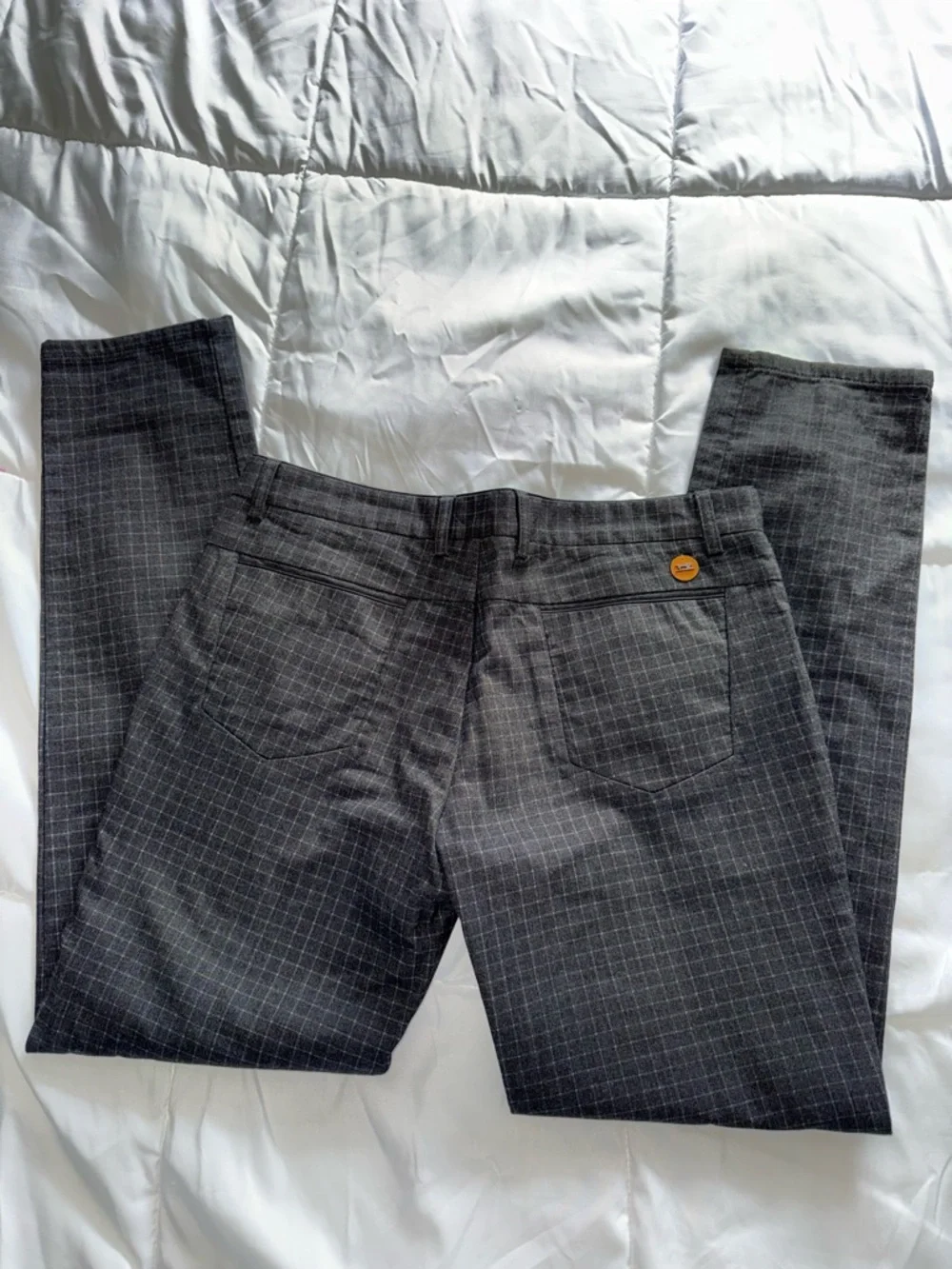 Like New T.R Premium Men’s Plaid Straight Leg Wool Trousers Size 34